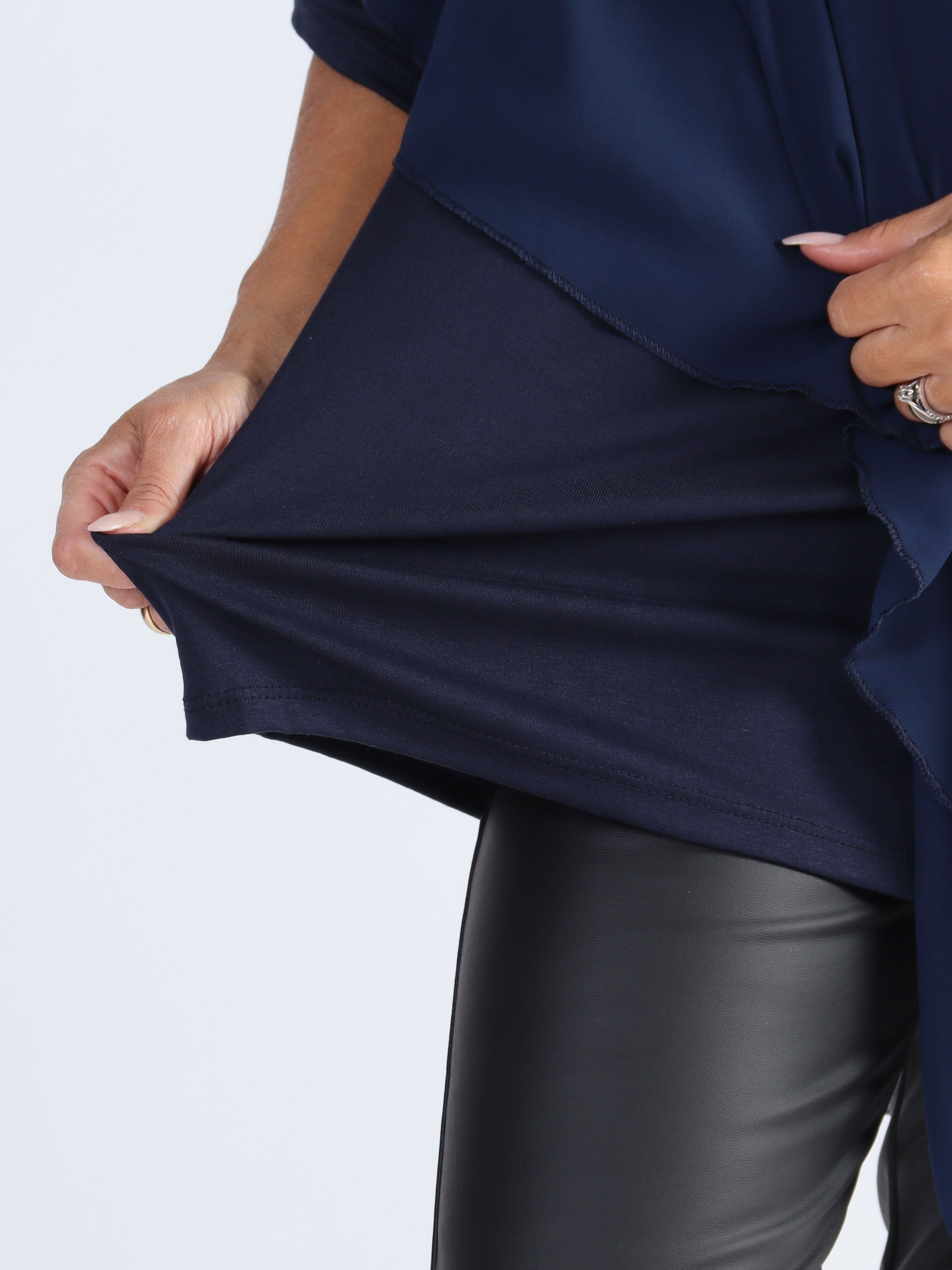 Kenya Shirt - Plus size tunika med chiffonglager